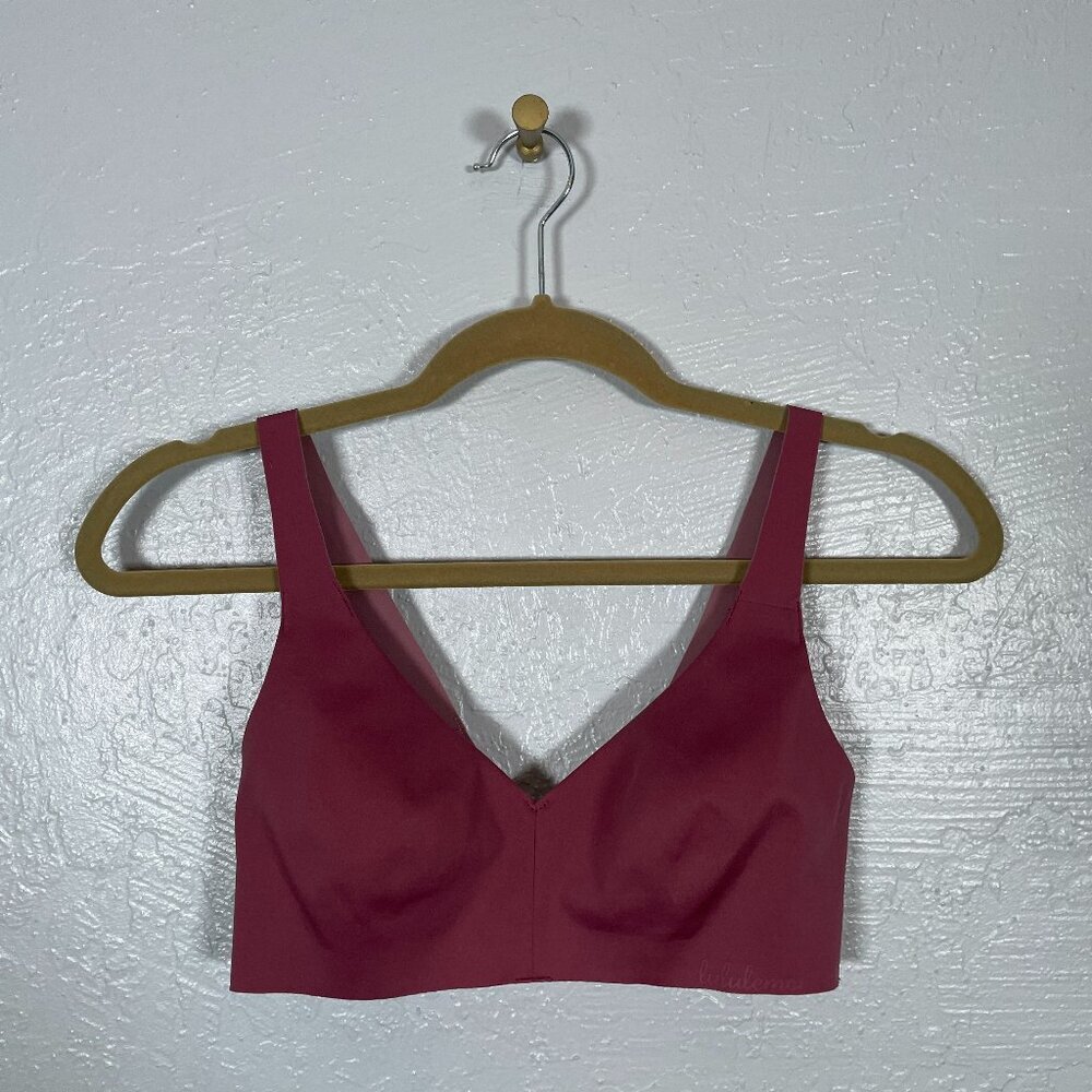 Lululemon Women 32C Misty Merlot Pink Like Nothing Sports Bra Athleisure Workout